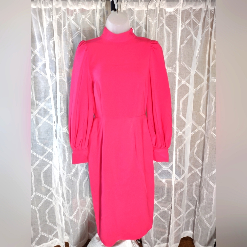 Elegant Pink Long Sleeve Dress